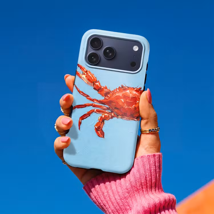 Telefoonhoesje Toughcase - Krab - Zee - Dieren - Abstract - Rood — 2
