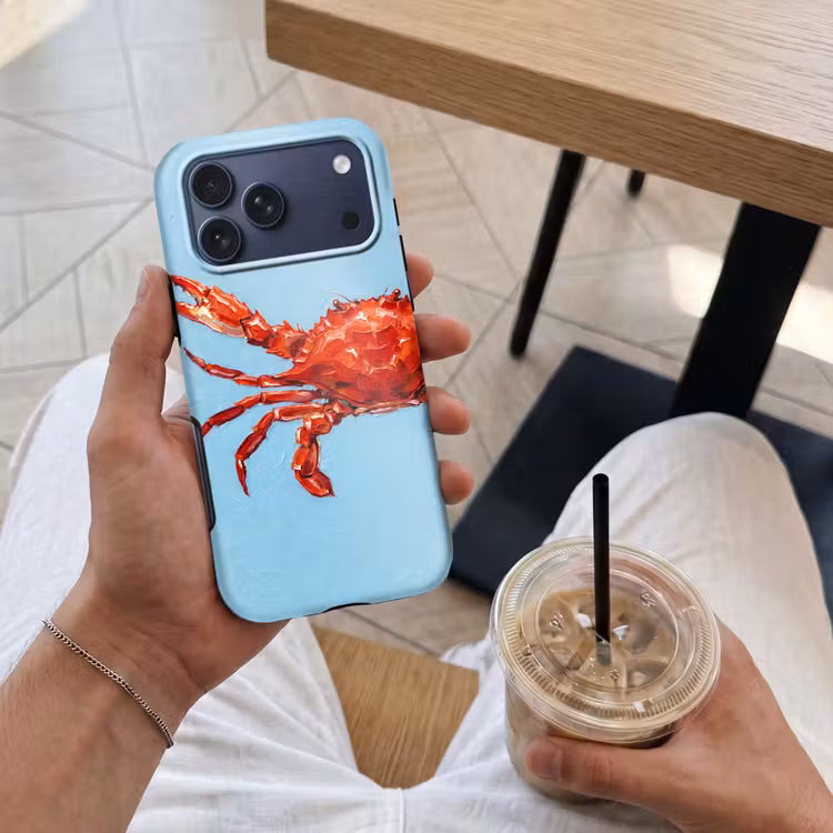 Telefoonhoesje Toughcase - Krab - Zee - Dieren - Abstract - Rood — 4