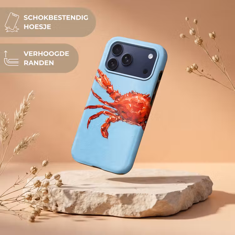 Telefoonhoesje Toughcase - Krab - Zee - Dieren - Abstract - Rood — 5