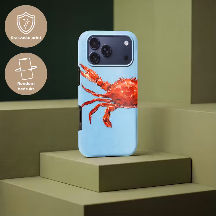 Telefoonhoesje Toughcase - Krab - Zee - Dieren - Abstract - Rood — 7