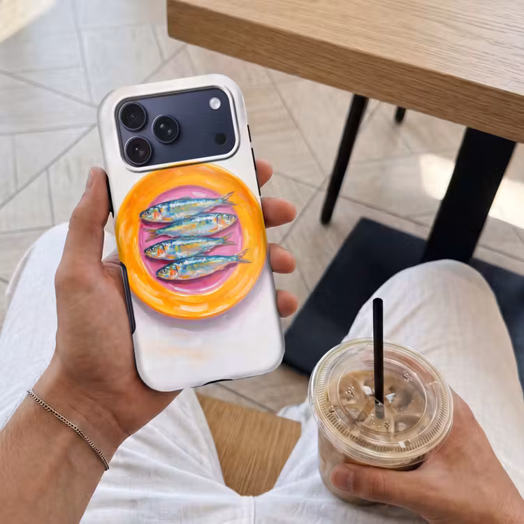 Telefoonhoesje Toughcase - Vis - Vier - Eten - Modern - Kleurrijk — 4