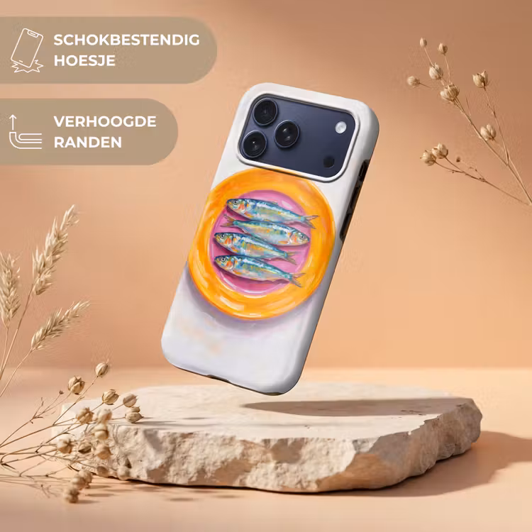 Telefoonhoesje Toughcase - Vis - Vier - Eten - Modern - Kleurrijk — 5