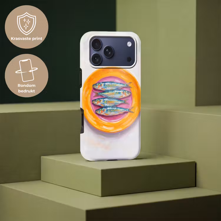 Telefoonhoesje Toughcase - Vis - Vier - Eten - Modern - Kleurrijk — 7