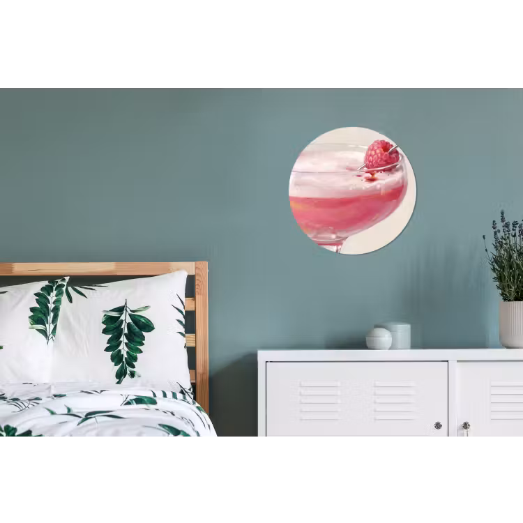 Wandcirkel - Aluminium - Cocktail - Framboos - Drank - Modern - Roze — 4