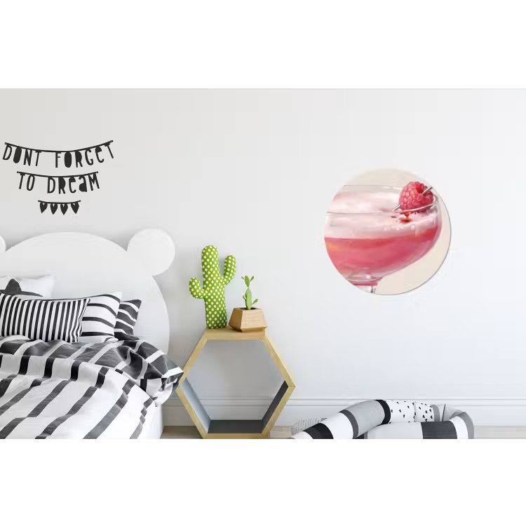 Wandcirkel - Aluminium - Cocktail - Framboos - Drank - Modern - Roze — 5