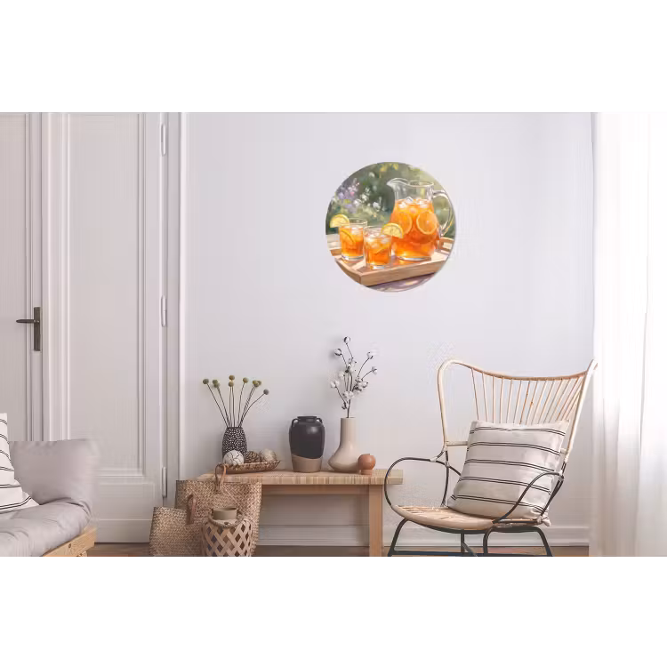 Wandcirkel - Aluminium - Drank - Citroen - Zomer - Tuin - Geel — 2