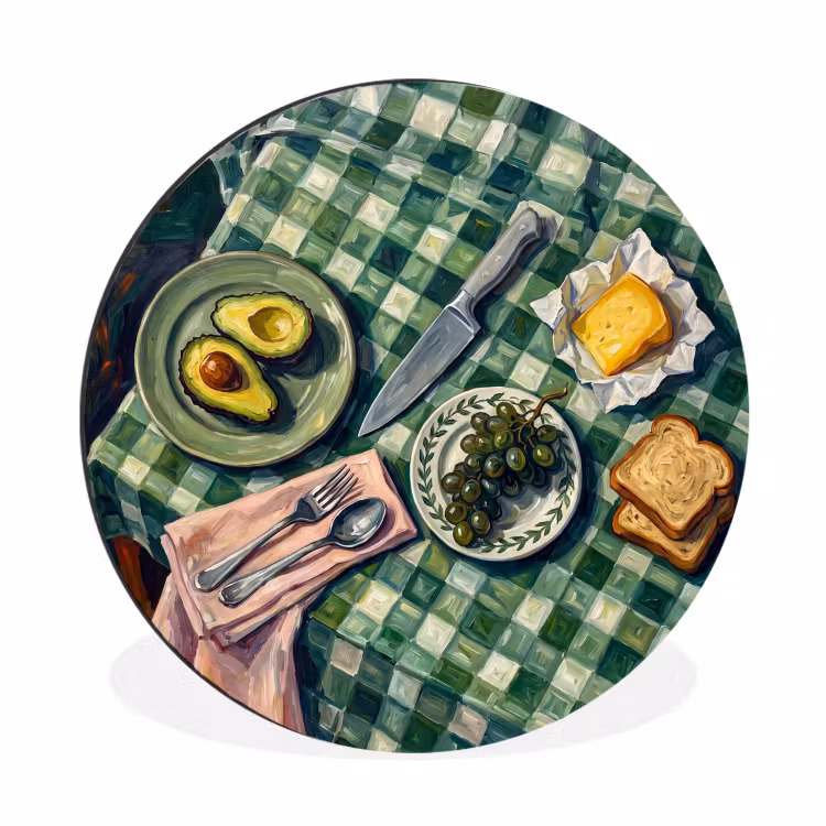Wandcirkel - Aluminium - Eten - Ontbijt - Tafel - Modern - Groen — 1