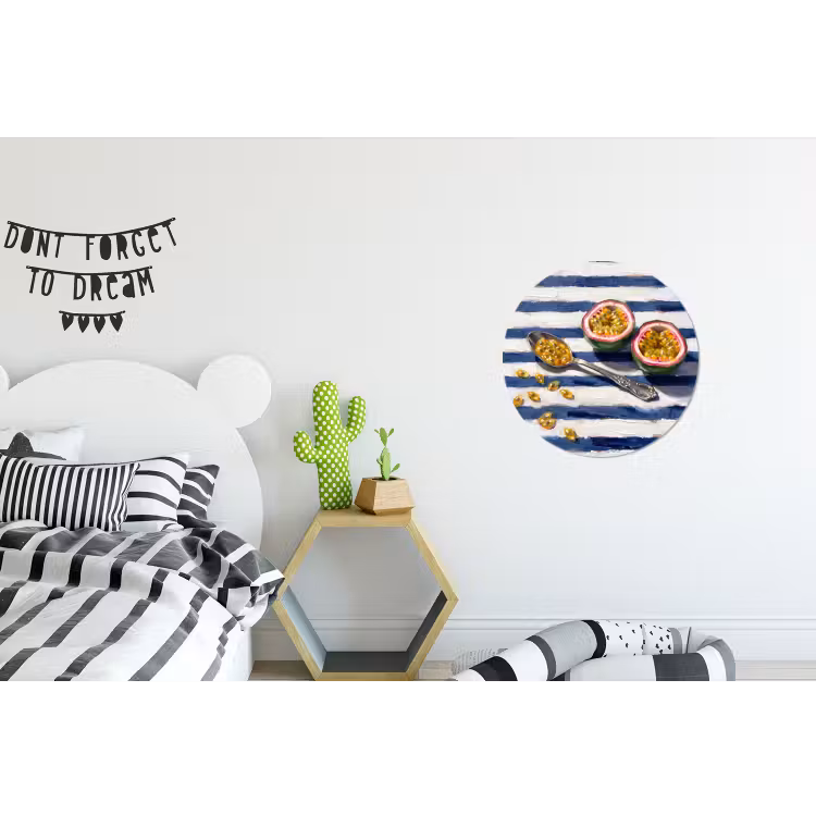 Wandcirkel - Aluminium - Eten - Passievrucht - Tropisch - Modern - Kleurrijk — 5