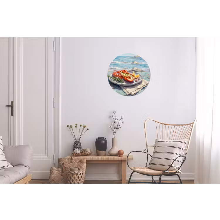 Wandcirkel - Aluminium - Eten - Zee - Kust - Modern - Blauw — 2