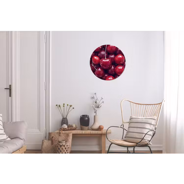Wandcirkel - Aluminium - Fruit - Kersen - Eten - Modern - Rood — 2