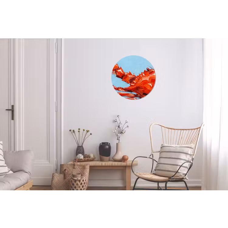 Wandcirkel - Aluminium - Krab - Zee - Dieren - Abstract - Rood — 2