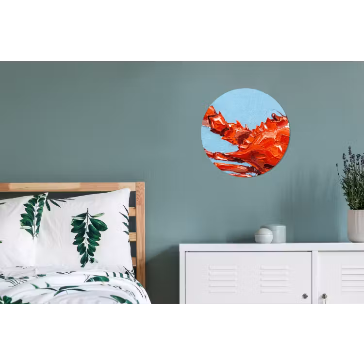 Wandcirkel - Aluminium - Krab - Zee - Dieren - Abstract - Rood — 4
