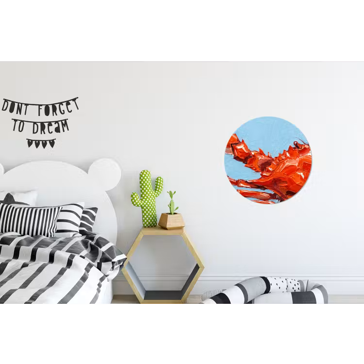 Wandcirkel - Aluminium - Krab - Zee - Dieren - Abstract - Rood — 5