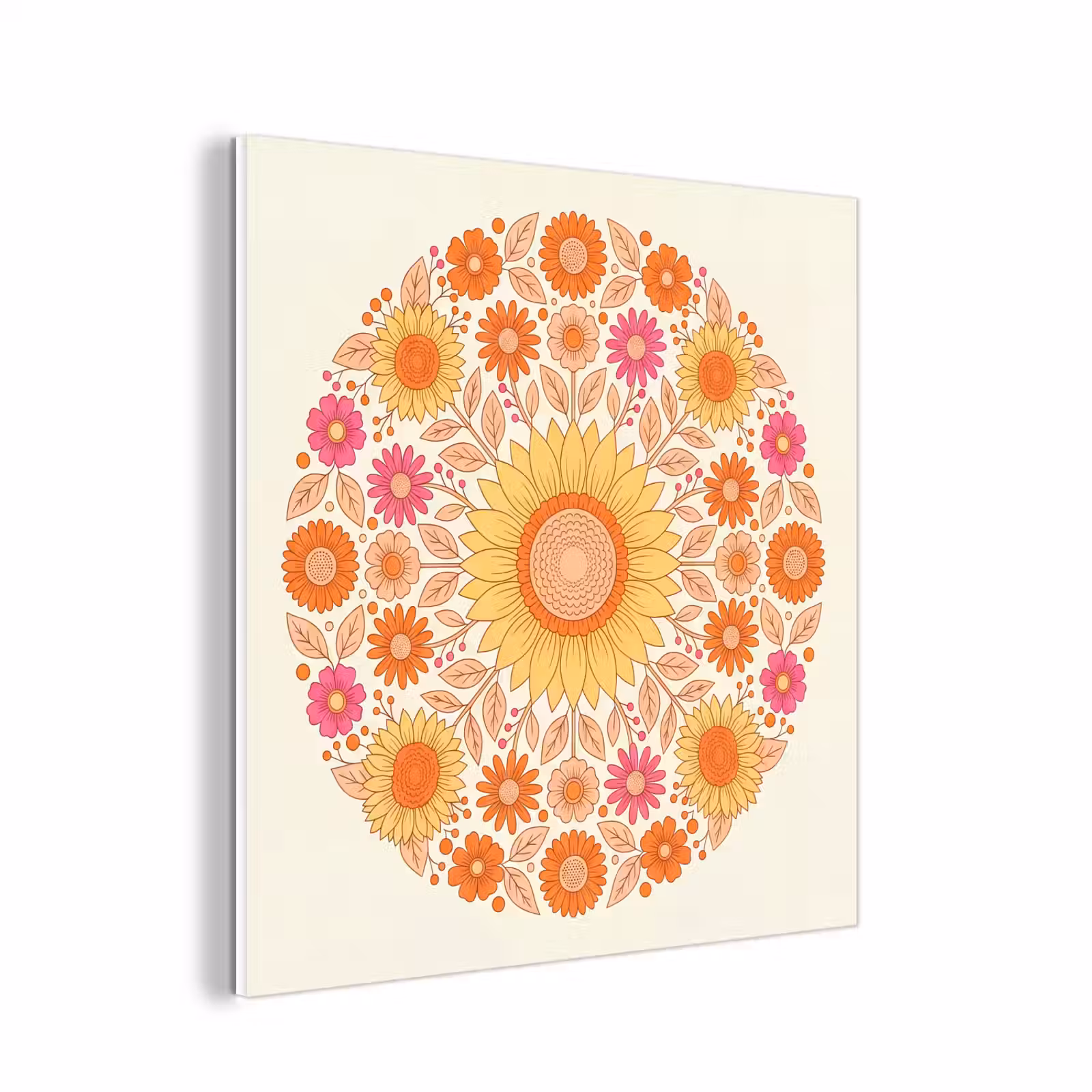 Forex - Bloemen - Mandala - Patroon - Kleurrijk — 1