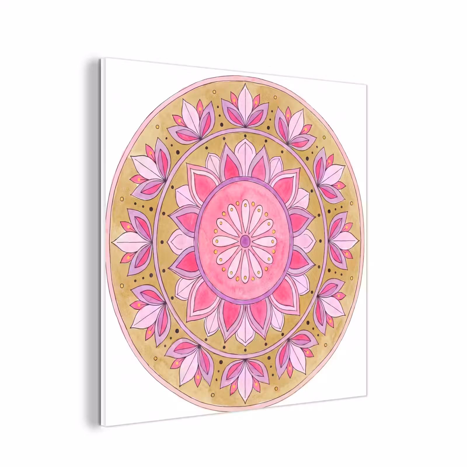 Forex - Mandala - Patroon - Kunst - Aquarel - Roze — 1