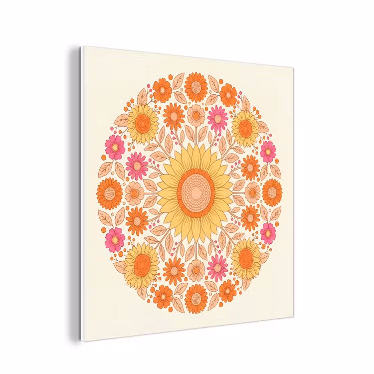 Forex - Bloemen - Mandala - Patroon - Kleurrijk — 1