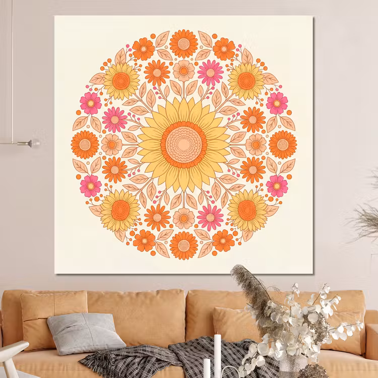 Forex - Bloemen - Mandala - Patroon - Kleurrijk — 4