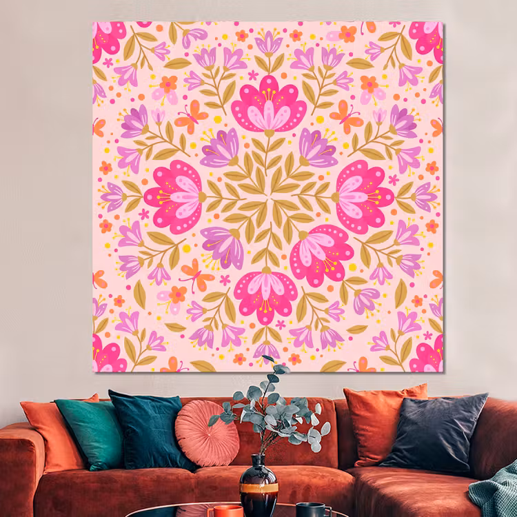 Forex - Bloemen - Patroon - Natuur - Abstract - Roze — 3