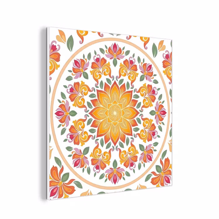 Forex - Mandala - Bloemen - Decoratie - Kleurrijk - Abstract — 1