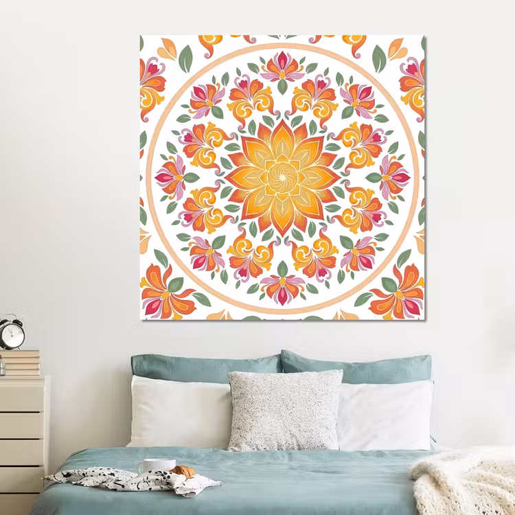 Forex - Mandala - Bloemen - Decoratie - Kleurrijk - Abstract — 2