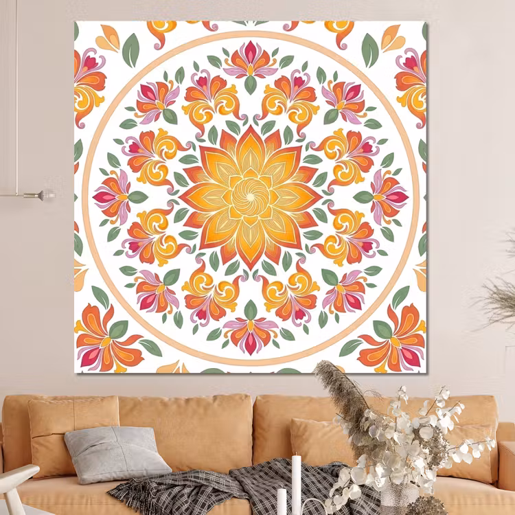 Forex - Mandala - Bloemen - Decoratie - Kleurrijk - Abstract — 4