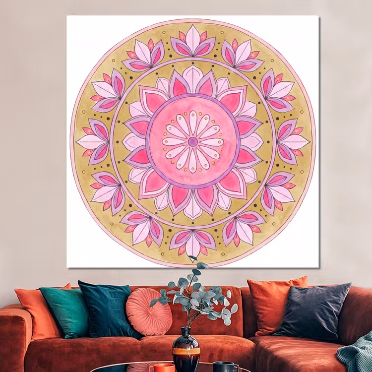 Forex - Mandala - Patroon - Kunst - Aquarel - Roze — 3