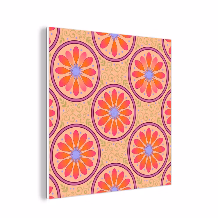 Forex - Patroon - Bloemen - Decoratief - Kleurrijk - Modern — 1