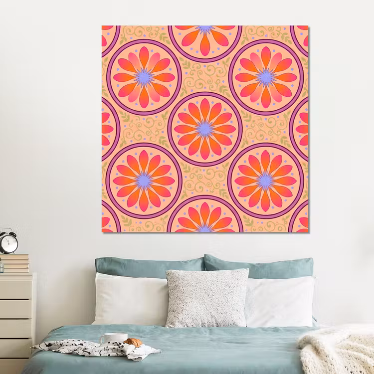 Forex - Patroon - Bloemen - Decoratief - Kleurrijk - Modern — 2