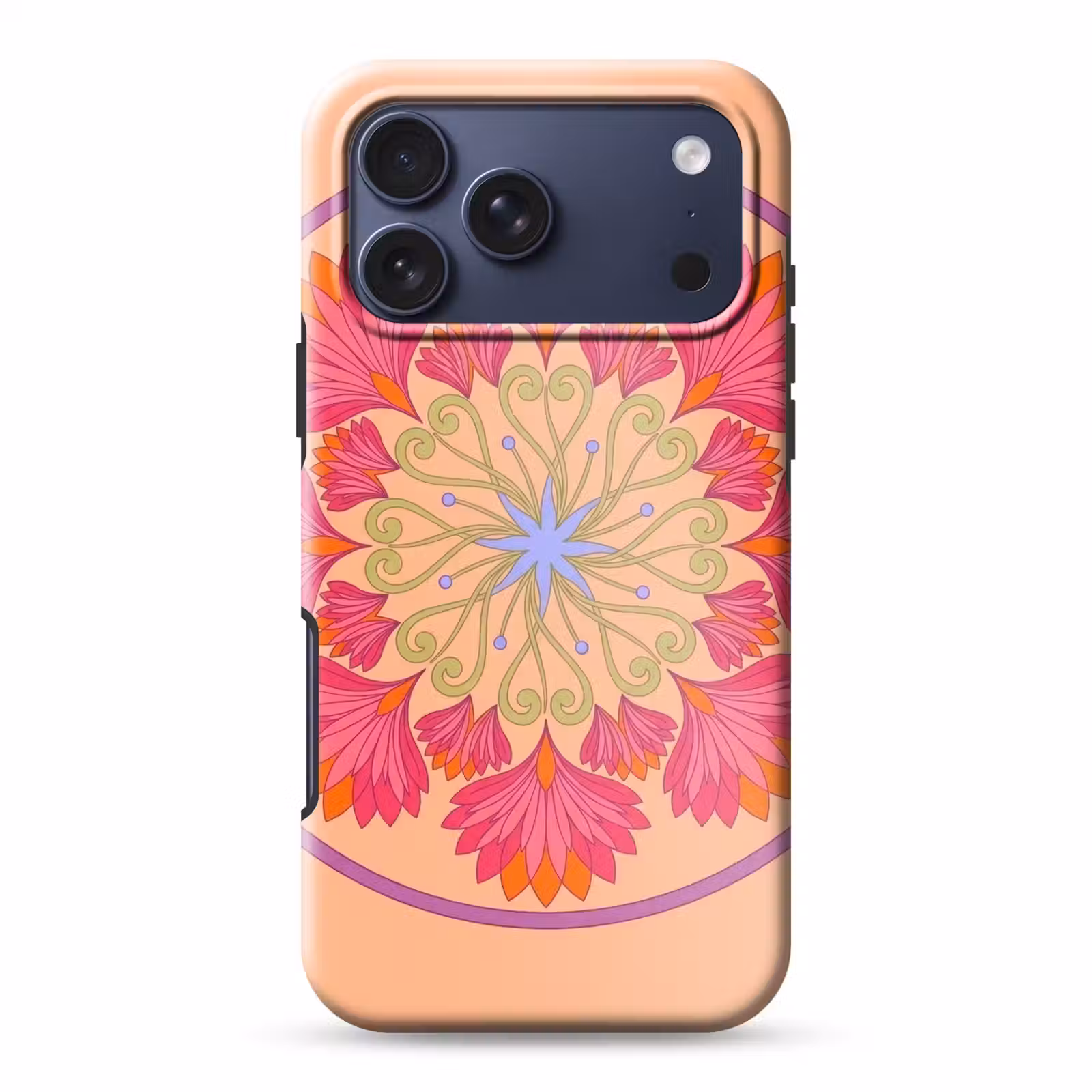 Telefoonhoesje Toughcase - Bloemen - Patroon - Abstract - Roze - Decoratief — 1