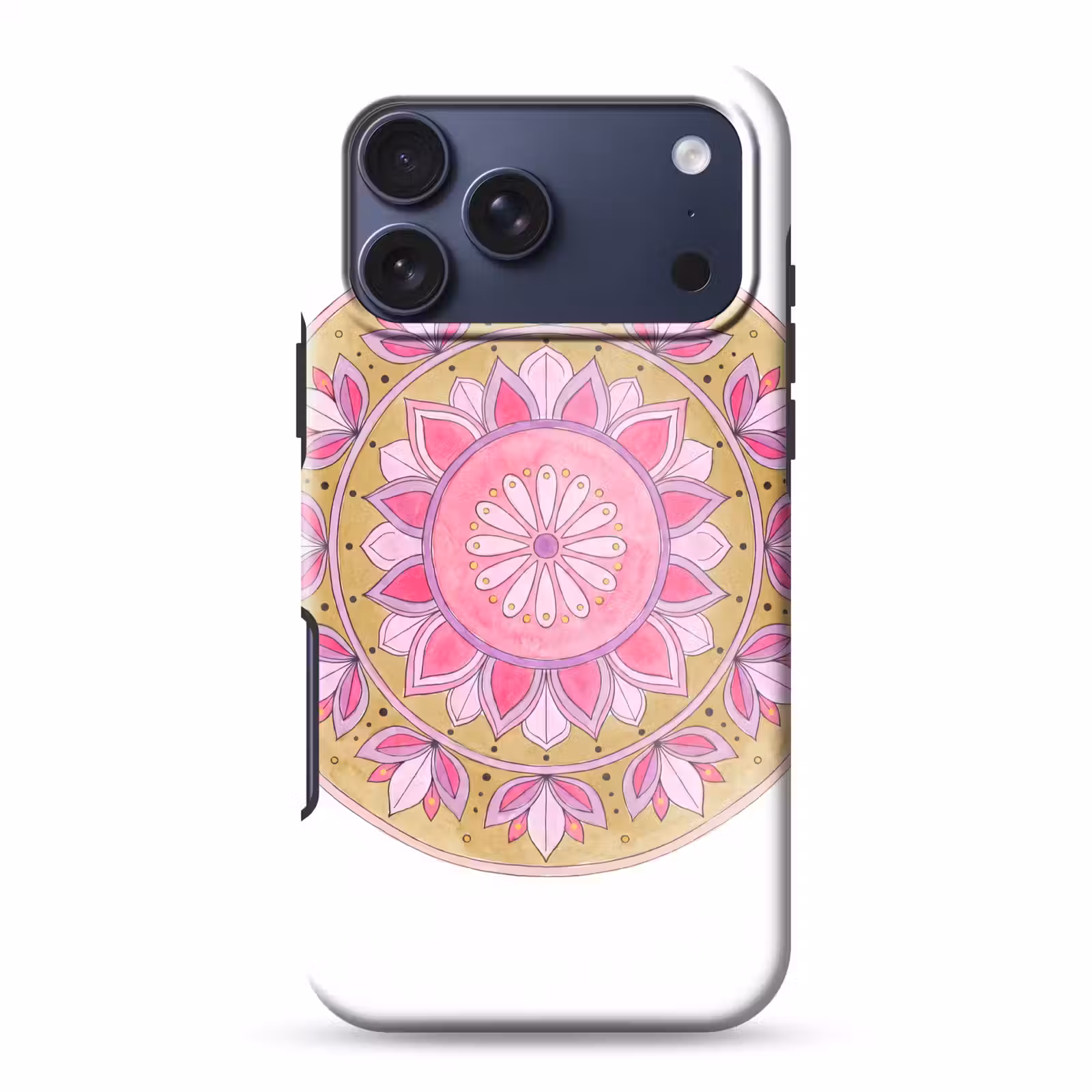 Telefoonhoesje Toughcase - Mandala - Patroon - Kunst - Aquarel - Roze — 1
