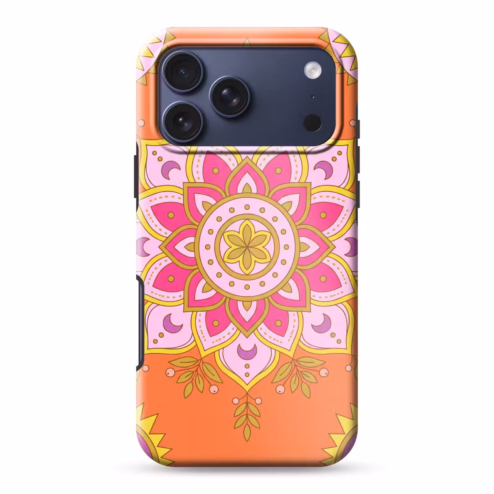 Telefoonhoesje Toughcase - Patroon - Bloemmotief - Decoratie - Abstract - Roze — 1