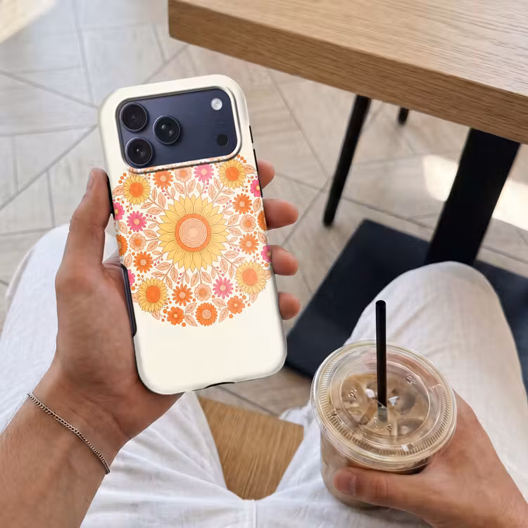 Telefoonhoesje Toughcase - Bloemen - Mandala - Patroon - Kleurrijk — 4