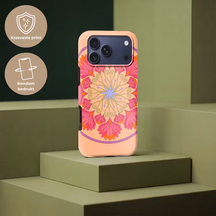 Telefoonhoesje Toughcase - Bloemen - Patroon - Abstract - Roze - Decoratief — 7