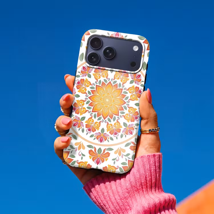 Telefoonhoesje Toughcase - Mandala - Bloemen - Decoratie - Kleurrijk - Abstract — 2