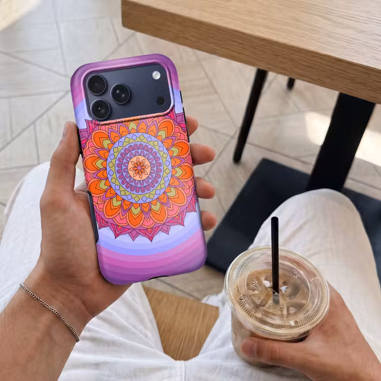 Telefoonhoesje Toughcase - Mandala - Cirkel - Abstract - Kleurrijk - Patroon — 4
