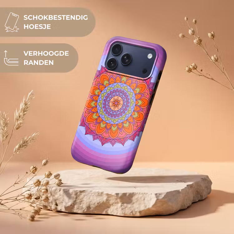 Telefoonhoesje Toughcase - Mandala - Cirkel - Abstract - Kleurrijk - Patroon — 5