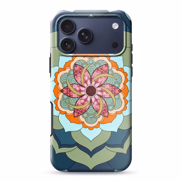 Telefoonhoesje Toughcase - Mandala - Geometrisch - Kunst - Decoratief - Kleurrijk — 1