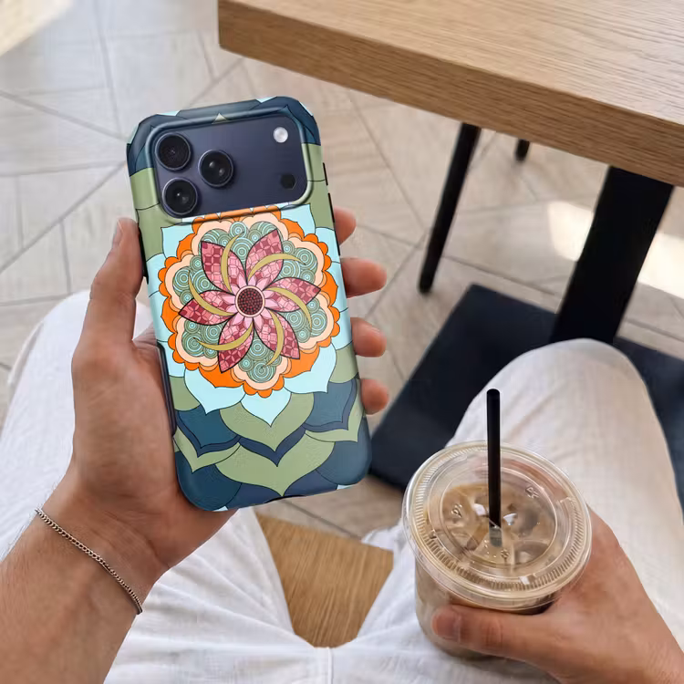 Telefoonhoesje Toughcase - Mandala - Geometrisch - Kunst - Decoratief - Kleurrijk — 4