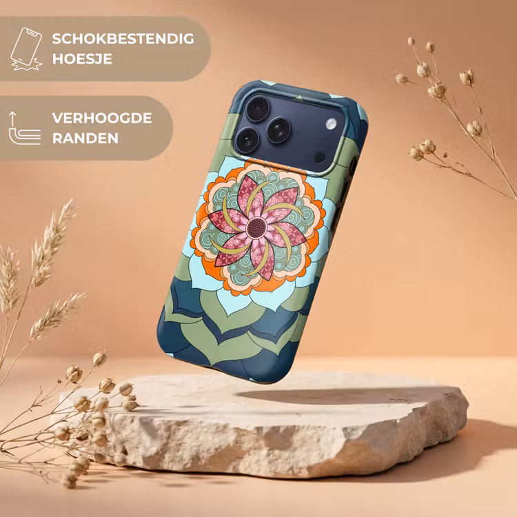 Telefoonhoesje Toughcase - Mandala - Geometrisch - Kunst - Decoratief - Kleurrijk — 5