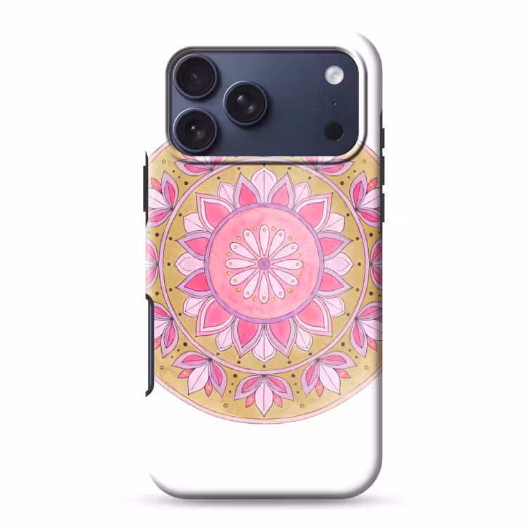 Telefoonhoesje Toughcase - Mandala - Patroon - Kunst - Aquarel - Roze — 1