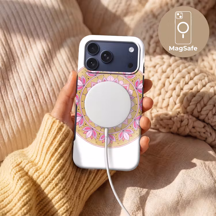 Telefoonhoesje Toughcase - Mandala - Patroon - Kunst - Aquarel - Roze — 8