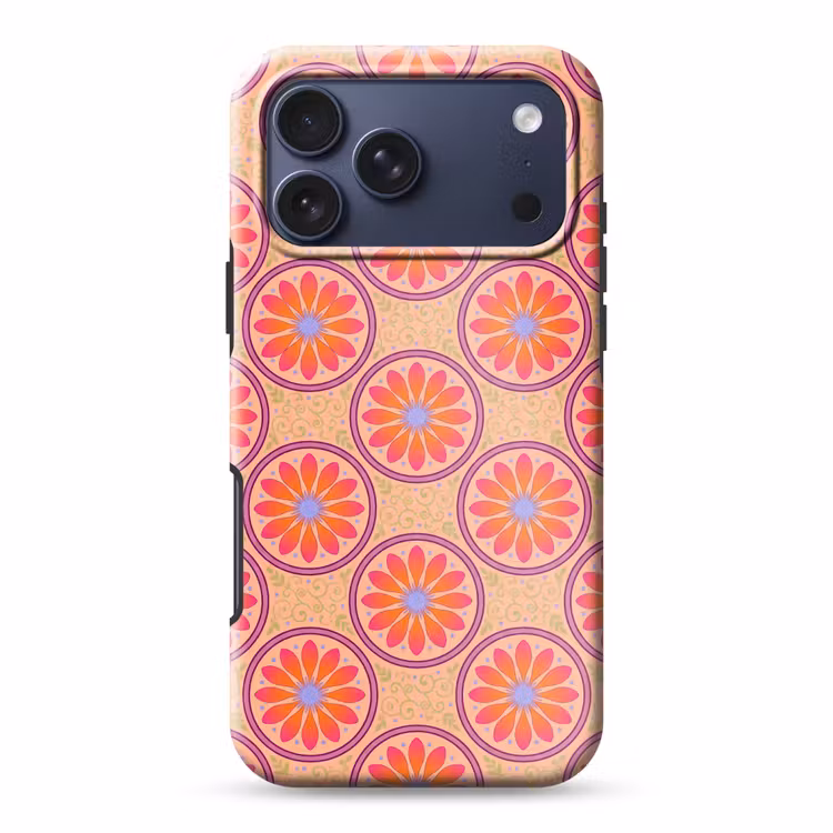 Telefoonhoesje Toughcase - Patroon - Bloemen - Decoratief - Kleurrijk - Modern — 1