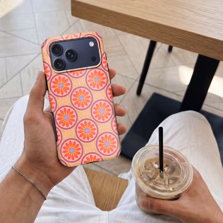 Telefoonhoesje Toughcase - Patroon - Bloemen - Decoratief - Kleurrijk - Modern — 4