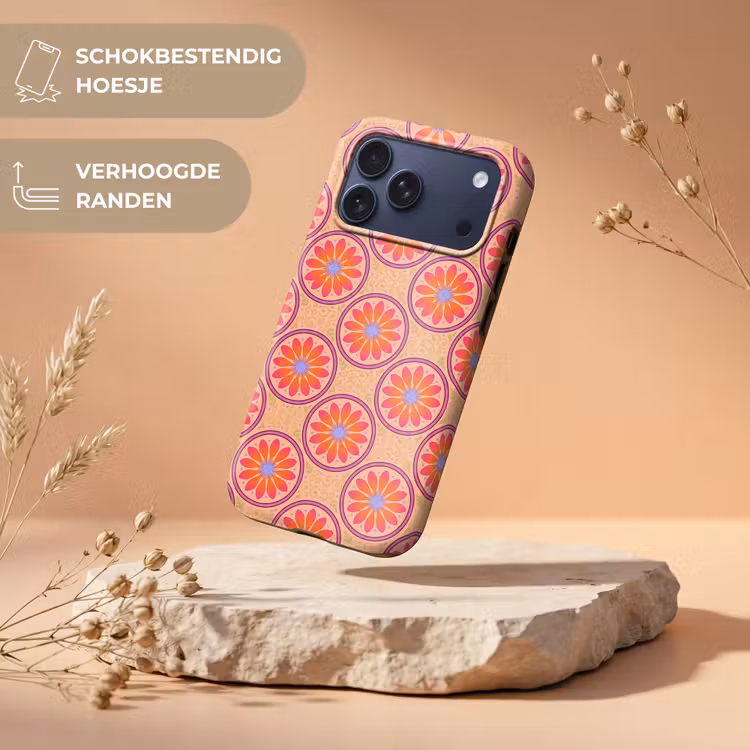 Telefoonhoesje Toughcase - Patroon - Bloemen - Decoratief - Kleurrijk - Modern — 5