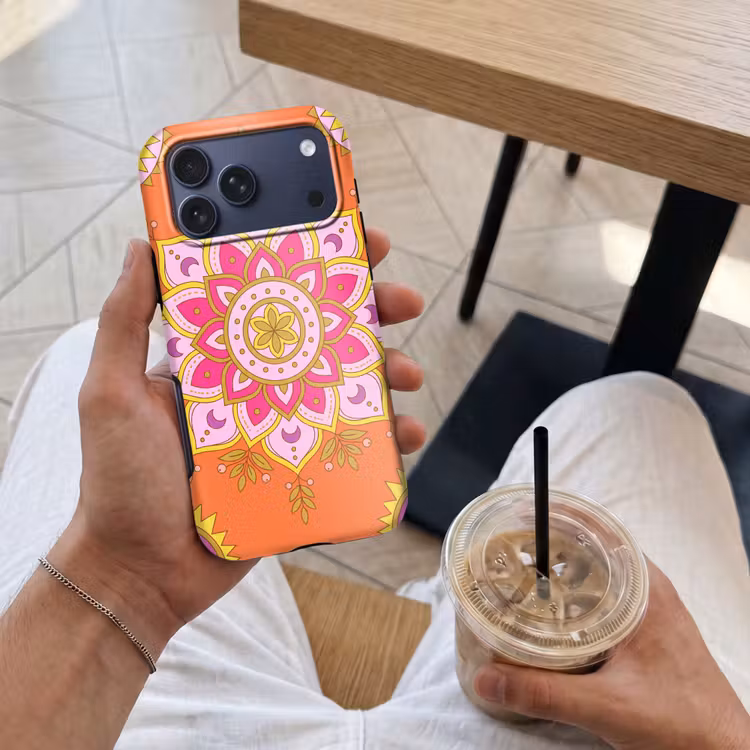 Telefoonhoesje Toughcase - Patroon - Bloemmotief - Decoratie - Abstract - Roze — 4