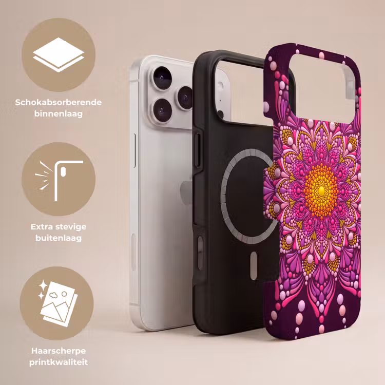 Telefoonhoesje Toughcase - Patroon - Stippen - Abstract - Kleurrijk — 3