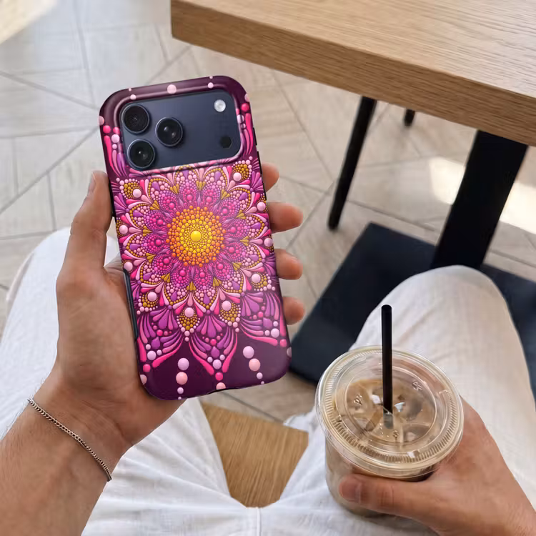 Telefoonhoesje Toughcase - Patroon - Stippen - Abstract - Kleurrijk — 4