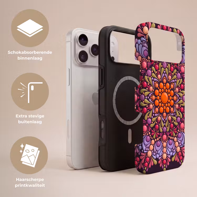 Telefoonhoesje Toughcase - Patroon - Stippen - Abstract - Modern - Kleurrijk — 3