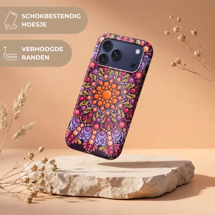 Telefoonhoesje Toughcase - Patroon - Stippen - Abstract - Modern - Kleurrijk — 5