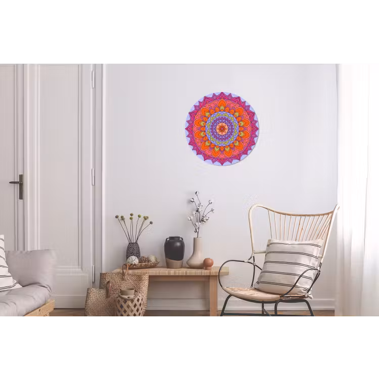 Wandcirkel - Aluminium - Mandala - Cirkel - Abstract - Kleurrijk - Patroon — 2